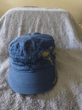 Think Globally Unisex 100% Organic Cotton Cap Blue One Size Summer Preppy Travel